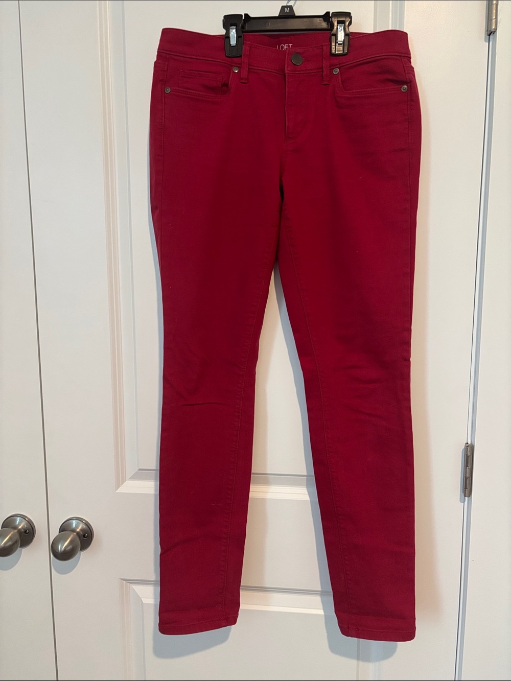 LOFT Deep Red Skinny Jeans - Women's